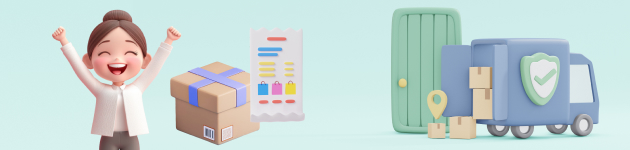 안전한 집배송 이미지